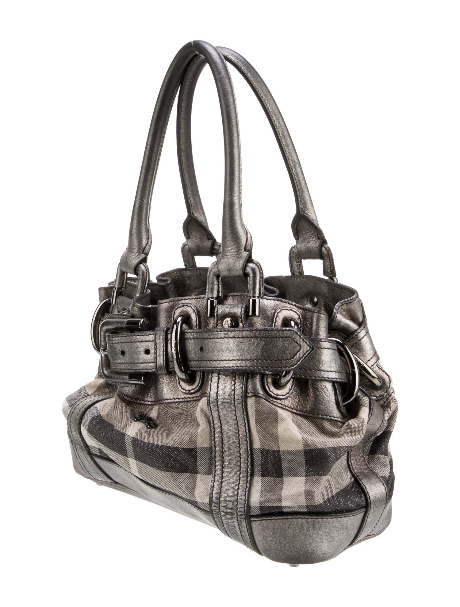 Burberry Canvas Top Handle Bag